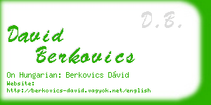 david berkovics business card