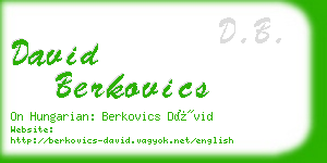 david berkovics business card